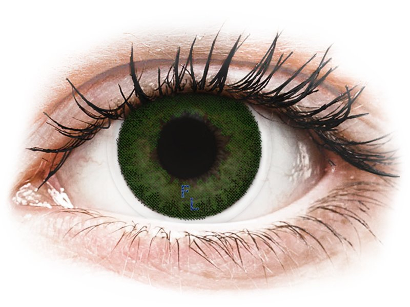 FreshLook Dimensions Sea Green - dioptrické (6 šošoviek) - Coloured contact lenses