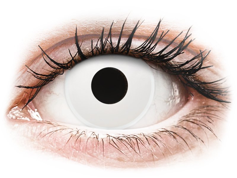 ColourVUE Crazy Lens - Whiteout - jednodenné nedioptrické (2 šošovky) - Coloured contact lenses