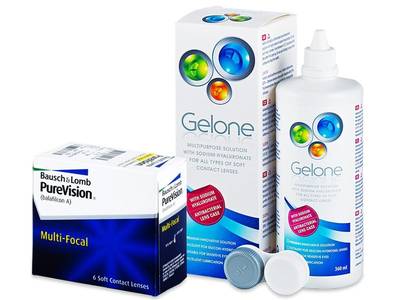 PureVision Multi-Focal (6 šošoviek) + roztok Gelone 360 ml