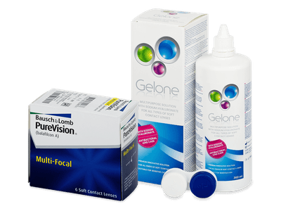 PureVision Multi-Focal (6 šošoviek) + Gelone 360 ml