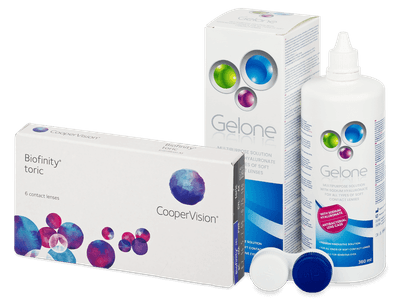 Biofinity Toric (6 šošoviek) + Gelone 360 ml