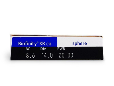 Biofinity XR (3 šošovky) - Náhľad parametrov šošoviek