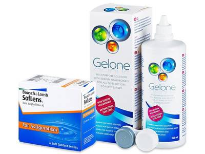 SofLens Toric (6 šošoviek) + roztok Gelone 360 ml