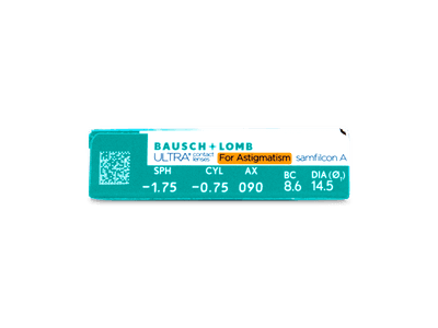 Bausch + Lomb ULTRA for Astigmatism (6 šošoviek) - Náhľad parametrov šošoviek