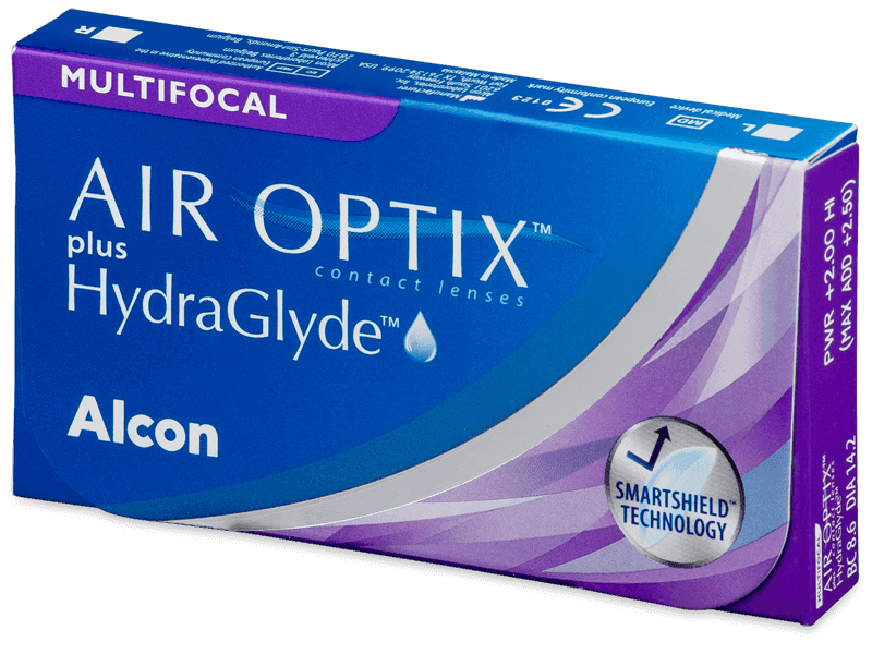 Air Optix plus HydraGlyde Multifocal (6 šošoviek) - Mesačné kontaktné šošovky