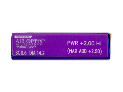 Air Optix plus HydraGlyde Multifocal (3 šošovky) - Náhľad parametrov šošoviek