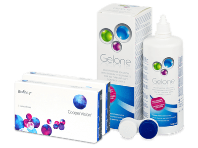 Biofinity (2x3 šošovky) + Gelone 360 ml - Výhodný balíček