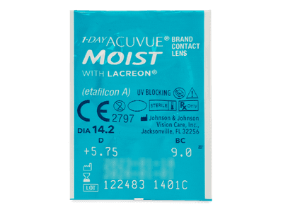 1 Day Acuvue Moist (180 šošoviek) - Vzhľad blistra so šošovkou