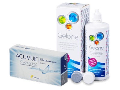 Acuvue Oasys (12 šošoviek) + roztok Gelone 360 ml