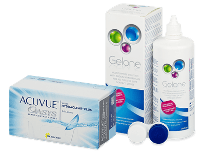 Acuvue Oasys (24 šošoviek) + Gelone 360 ml