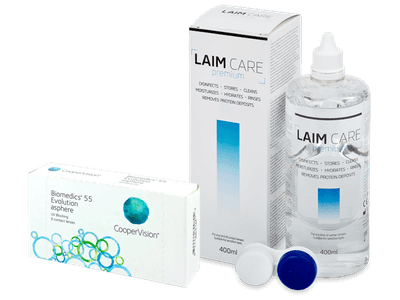Biomedics 55 Evolution (6 šošoviek) + roztok Laim Care 400 ml