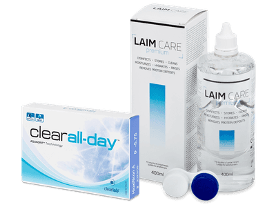 Clear All-Day (6 šošoviek) + roztok Laim Care 400 ml