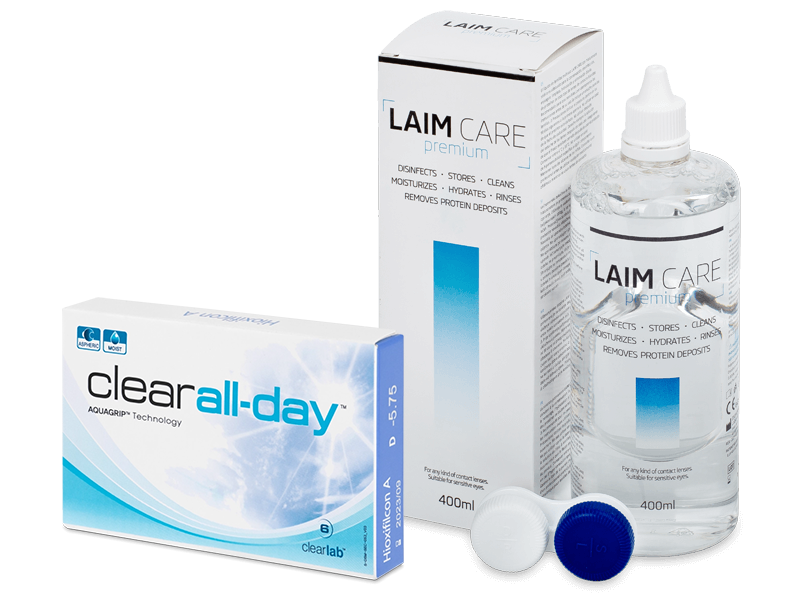 Clear All-Day (6 šošoviek) + roztok Laim-Care 400 ml - Výhodný balíček