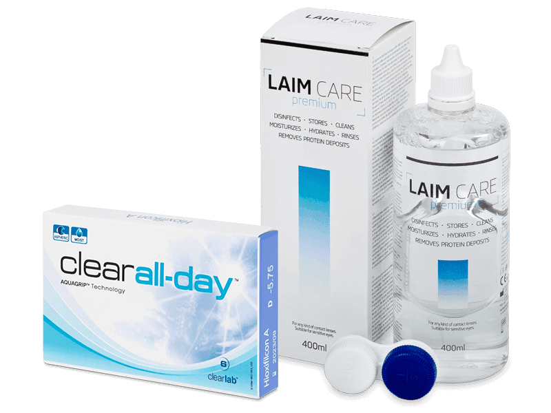 Clear All-Day (6 šošoviek) + roztok Laim Care 400 ml - Výhodný balíček