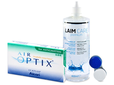 Air Optix for Astigmatism (6 šošoviek) + roztok Laim Care 400 ml - Starší vzhľad