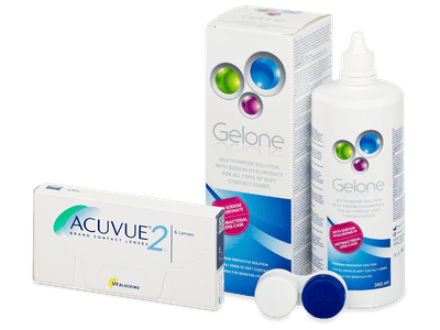 Acuvue 2 (6 šošoviek) + Gelone 360 ml - Výhodný balíček