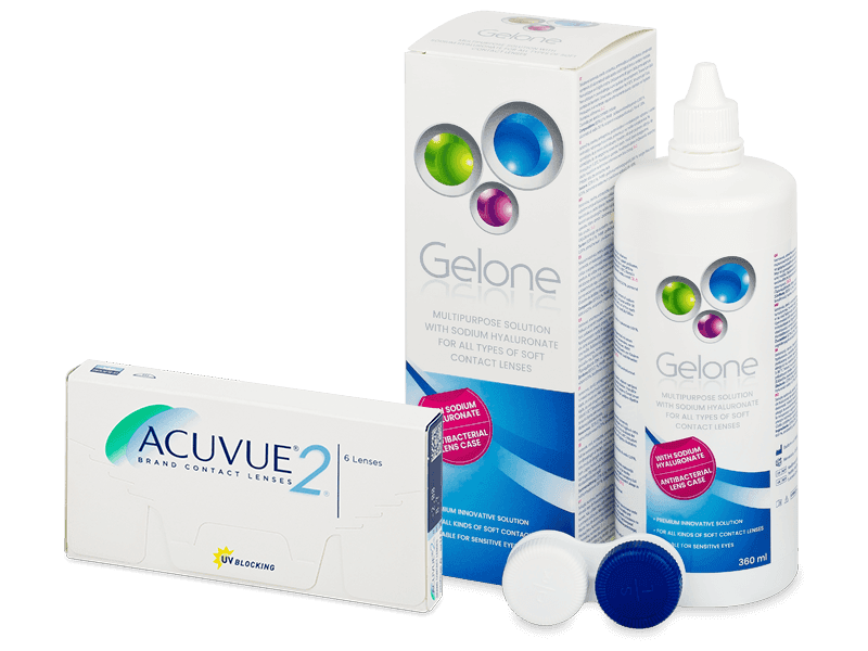 Acuvue 2 (6 šošoviek) + Gelone 360 ml - Výhodný balíček
