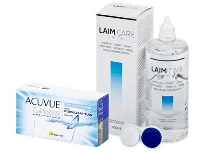 Acuvue Oasys for Astigmatism (12 šošoviek) + roztok Laim Care 400 ml