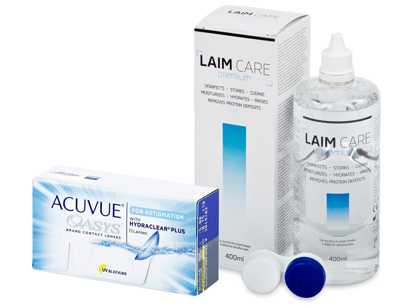 Acuvue Oasys for Astigmatism (12 šošoviek) + roztok Laim-Care 400 ml - Výhodný balíček