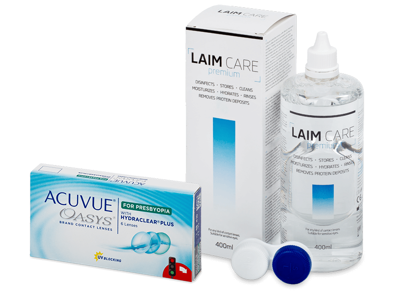 Acuvue Oasys for Presbyopia (6 šošoviek) + roztok Laim-Care 400 ml - Výhodný balíček