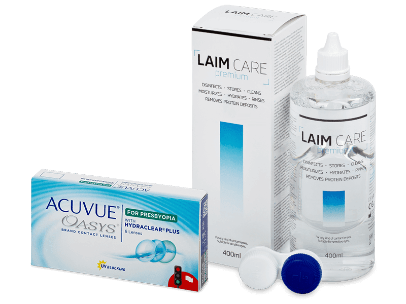 Acuvue Oasys for Presbyopia (6 šošoviek) + roztok Laim Care 400 ml - Výhodný balíček