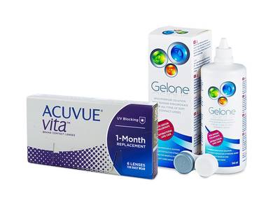 Acuvue Vita (6 šošoviek) + roztok Gelone 360 ml