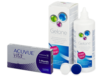 Acuvue Vita (6 šošoviek) + Gelone 360 ml - Výhodný balíček