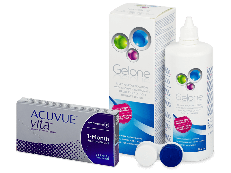 Acuvue Vita (6 šošoviek) + Gelone 360 ml - Výhodný balíček