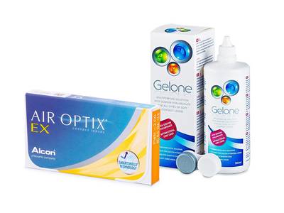 Air Optix EX (3 šošovky) + roztok Gelone 360 ml