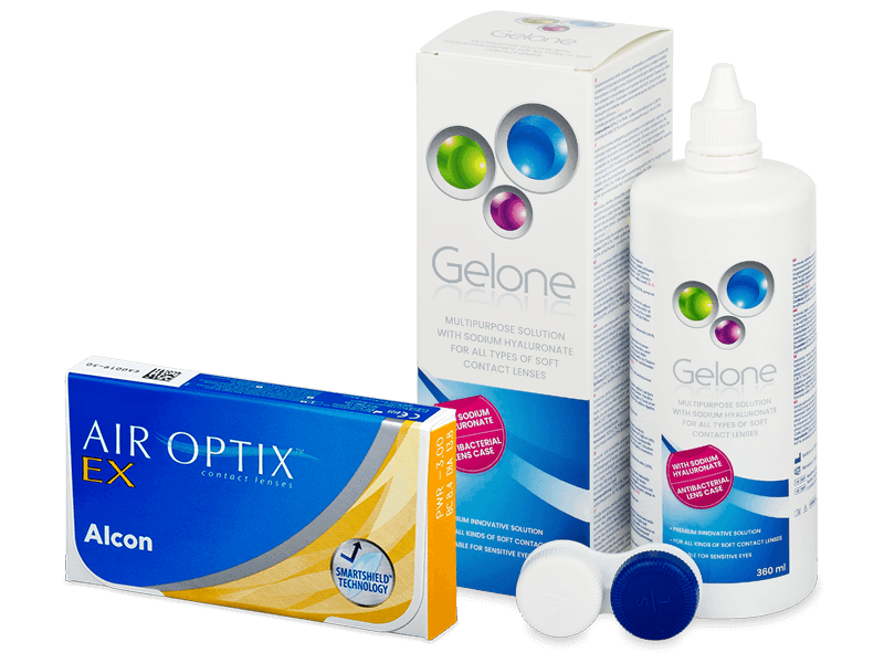 Air Optix EX (3 šošovky) + Gelone 360 ml - Výhodný balíček