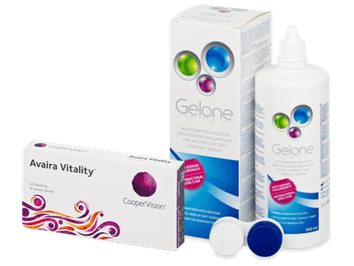 Avaira Vitality (6 šošoviek) + Gelone 360 ml - Výhodný balíček