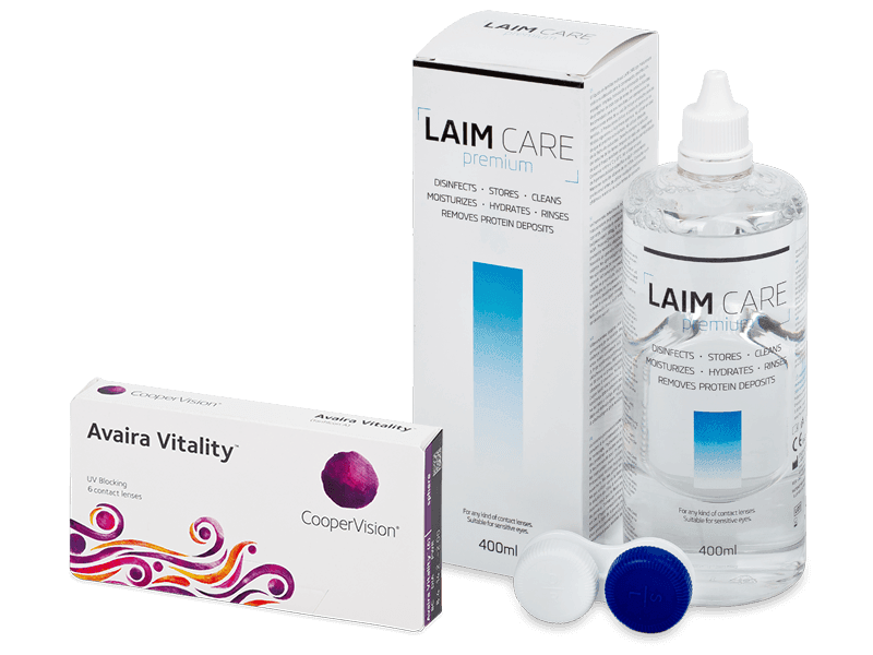 Avaira Vitality (6 šošoviek) + roztok Laim Care 400 ml - Výhodný balíček