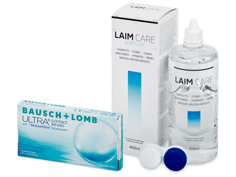 Bausch + Lomb ULTRA (3 šošovky) + roztok Laim Care 400 ml - Výhodný balíček