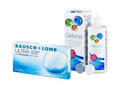 Bausch + Lomb ULTRA (6 šošoviek) + roztok Gelone 360 ml