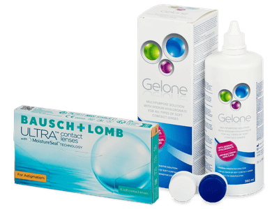 Bausch + Lomb ULTRA for Astigmatism (6 šošoviek) + Gelone 360 ml