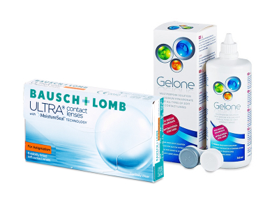 Bausch + Lomb ULTRA for Astigmatism (6 šošoviek) + roztok Gelone 360 ml