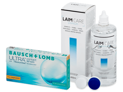 Bausch + Lomb ULTRA for Astigmatism (6 šošoviek) + roztok Laim Care 400 ml