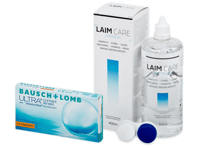 Bausch + Lomb ULTRA for Astigmatism (6 šošoviek) + roztok Laim Care 400 ml