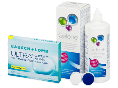 Bausch + Lomb ULTRA for Presbyopia (3 šošovky) + Gelone 360 ml