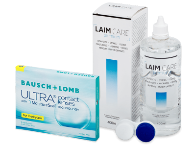 Bausch + Lomb ULTRA for Presbyopia (3 šošovky) + roztok Laim Care 400 ml