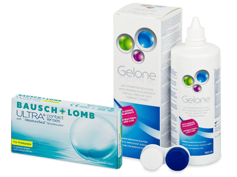 Bausch + Lomb ULTRA for Presbyopia (6 šošoviek) + Gelone 360 ml - Výhodný balíček