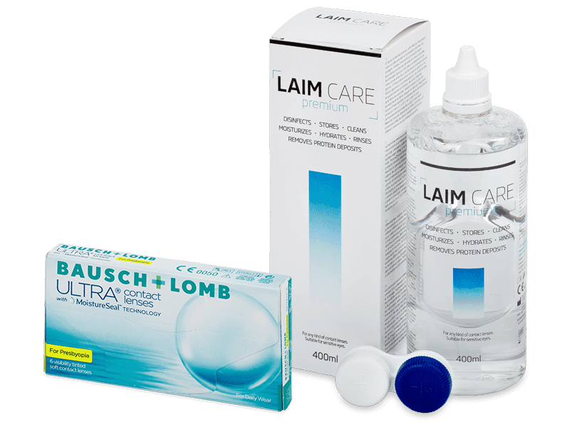 Bausch + Lomb ULTRA for Presbyopia (6 šošoviek) + roztok Laim Care 400 ml - Výhodný balíček