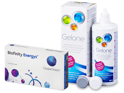 Biofinity Energys (3 šošovky) + roztok Gelone 360 ml - Starší vzhľad