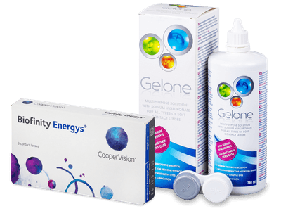 Biofinity Energys (3 šošovky) + roztok Gelone 360 ml