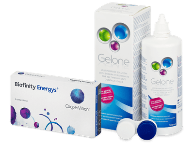 Biofinity Energys (3 šošovky) + roztok Gelone 360 ml - Výhodný balíček