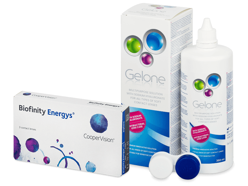 Biofinity Energys (3 šošovky) + roztok Gelone 360 ml - Výhodný balíček
