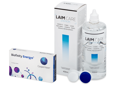 Biofinity Energys (3 šošovky) + roztok Laim Care 400 ml