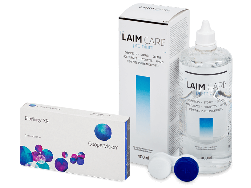 Biofinity XR (3 šošovky) + roztok Laim Care 400 ml - Výhodný balíček