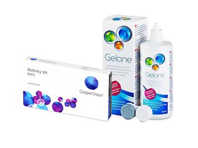 Biofinity XR Toric (3 šošovky) + roztok Gelone 360 ml