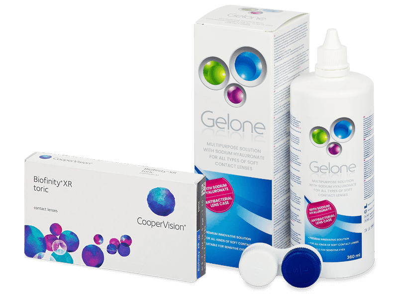 Biofinity XR Toric (3 šošovky) + Gelone 360 ml - Výhodný balíček